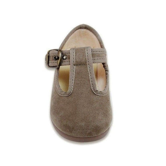 Taupe Suede T-Strap 1136-02