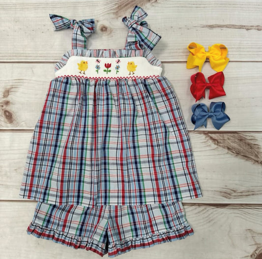 S05-25-3 Bird Flowers Shorts Set 6