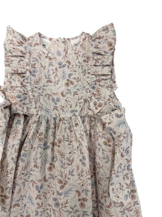 Dusty Blue Petals Ruffle Dress