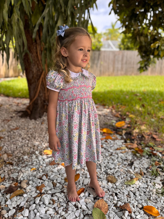 The Chelsea Garden Pink Smocked Dress