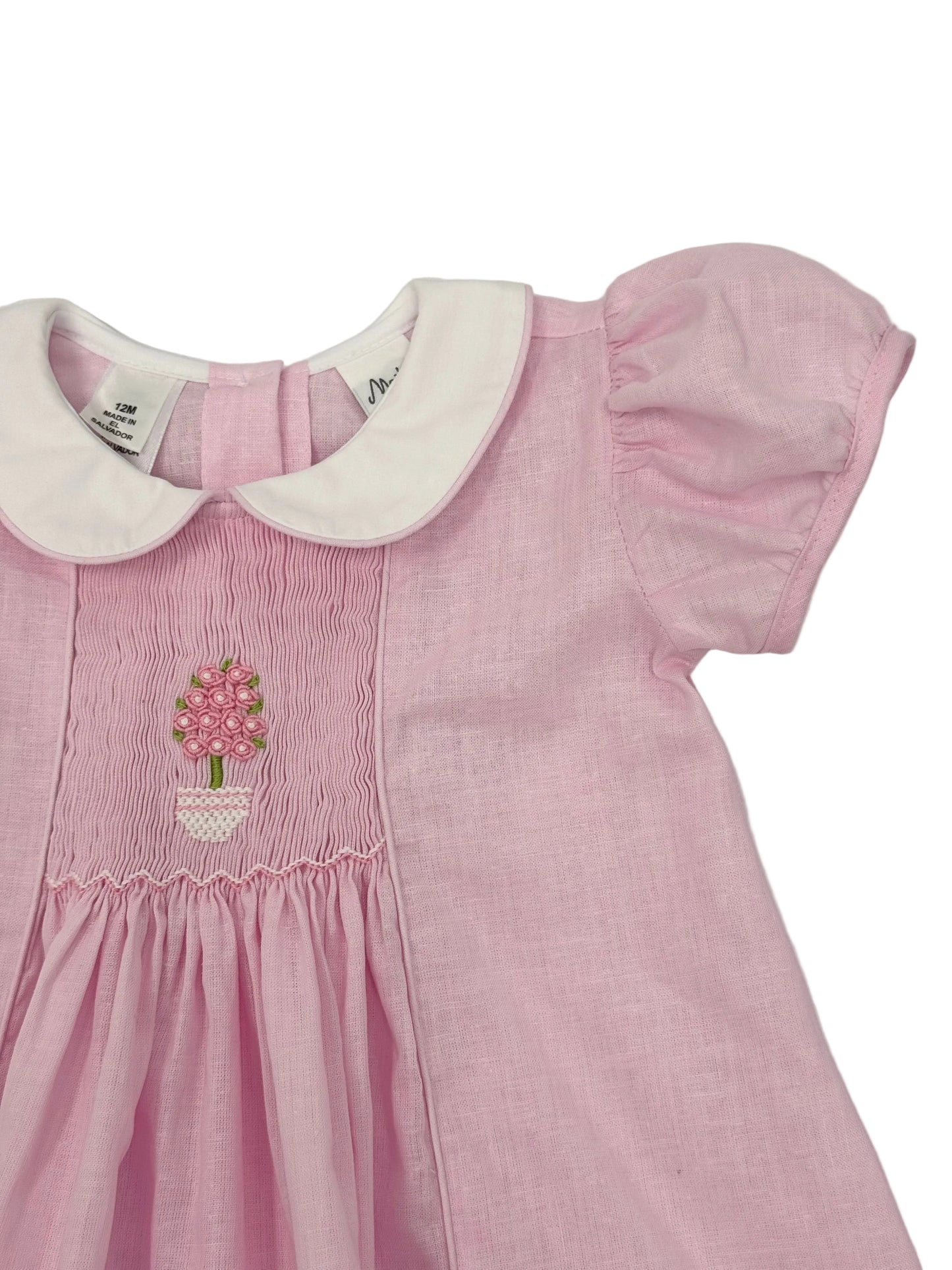 Pink Linen Hyacinth Dress