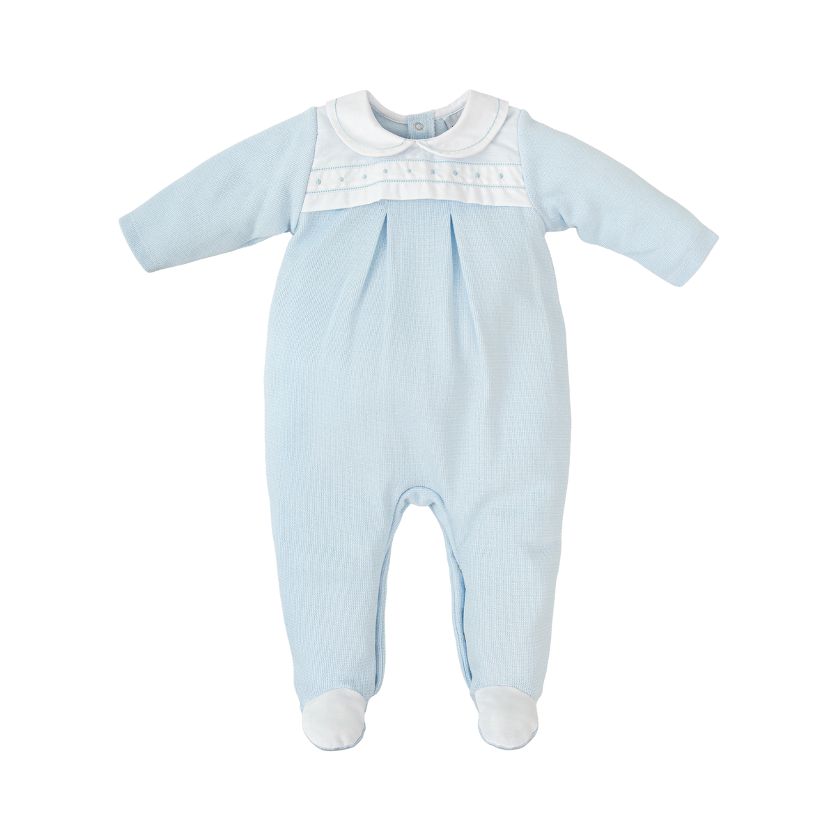 Lucero Blue Knit Footie 10630