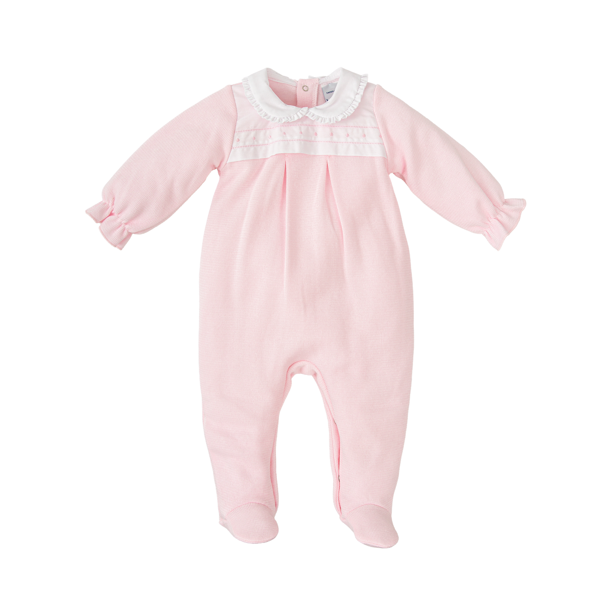 Lucero Pink Knit Footie 11630