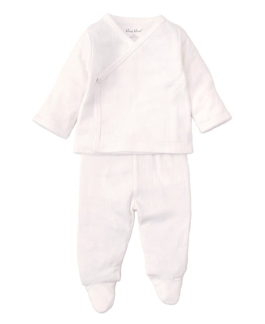 White Pointelle Pant Set