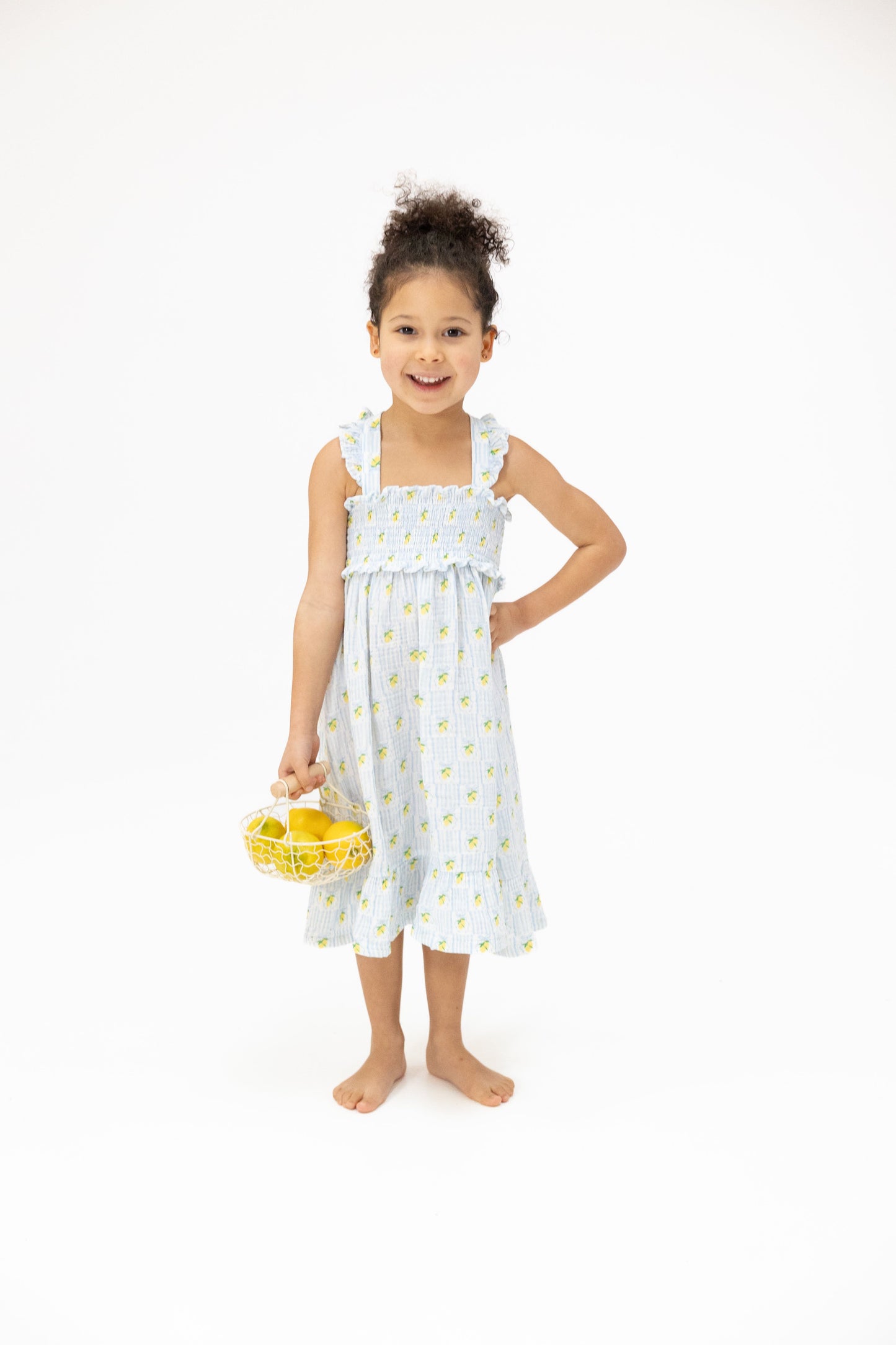 Lovely Lemons - Smocked Ruffle Sundress with Bloomer
