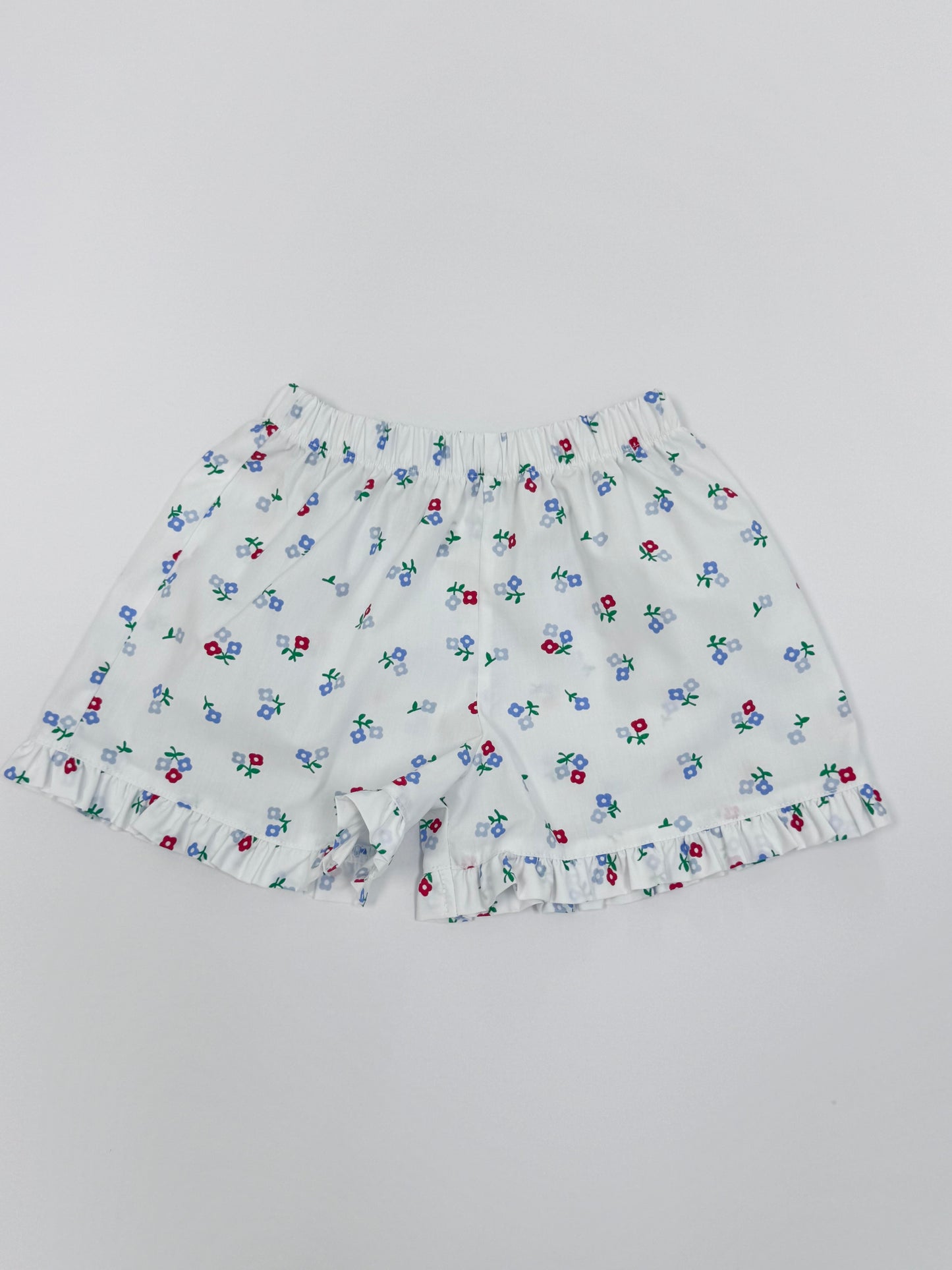 Blue Impatiens Smocked Bishop Shorts Set