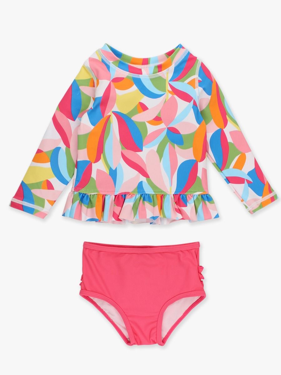 Tropical Adventure Long Sleeve Rash Guard Bikini