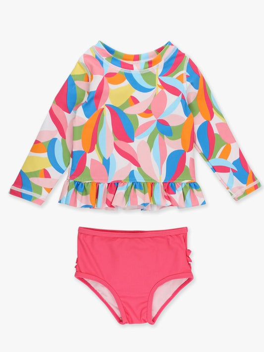 Tropical Adventure Long Sleeve Rash Guard Bikini