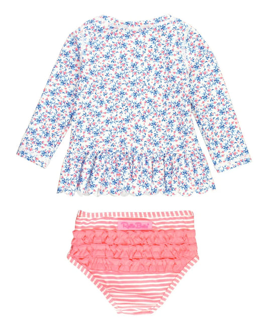 Cottage Tea Time Pinafore Rash Guard Bikini