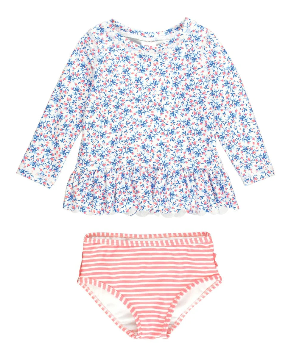Cottage Tea Time Pinafore Rash Guard Bikini