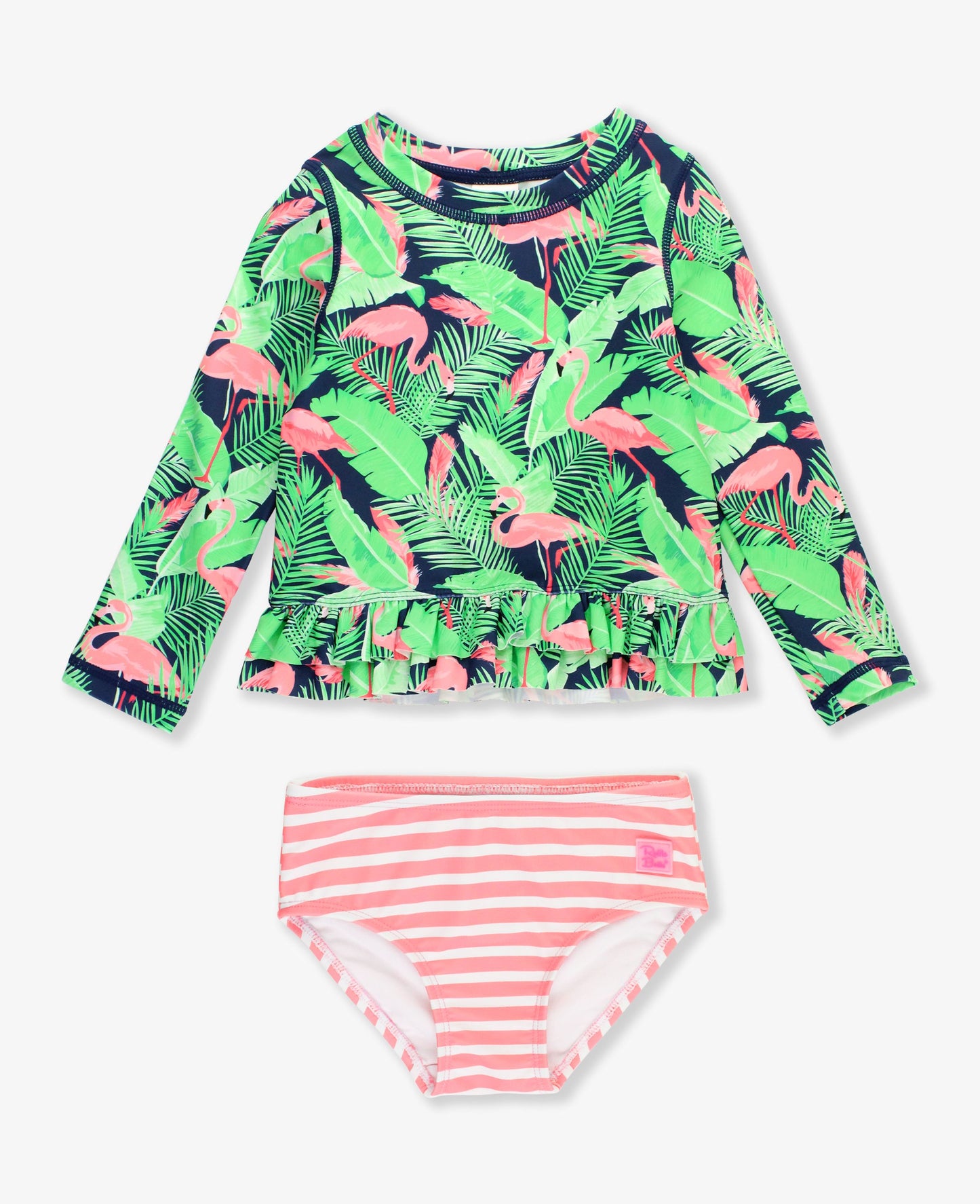 Flamingo Frenzy Rash Guard Bikini