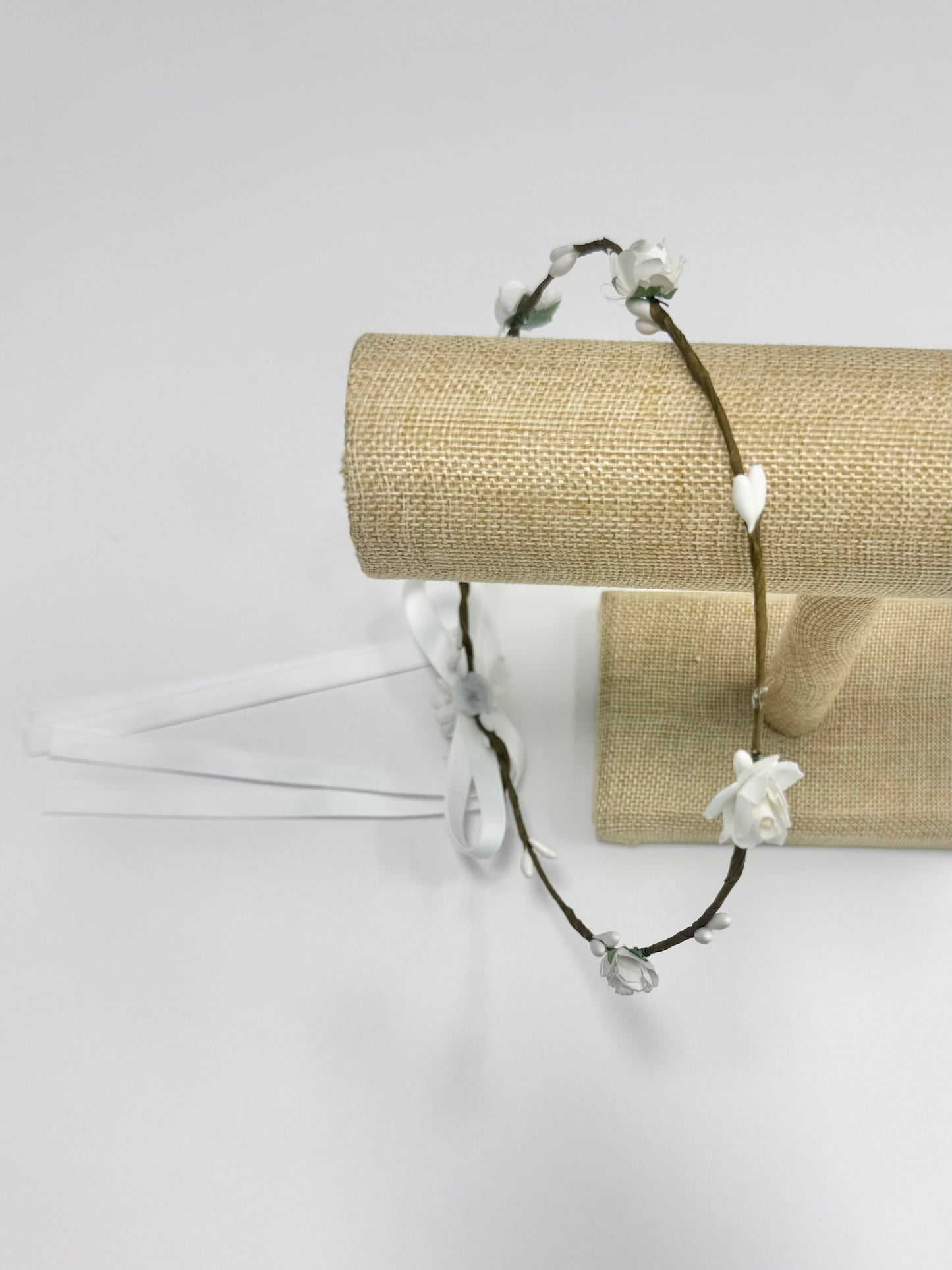 Floral Wreath with White Bow