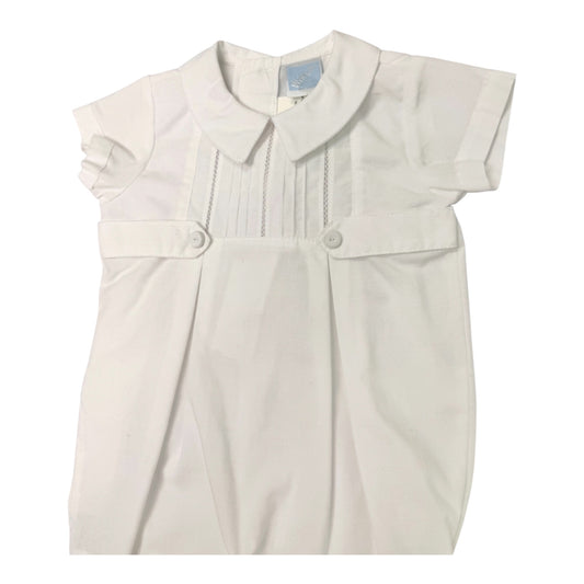 76607N White Cotton Romper Size 0M