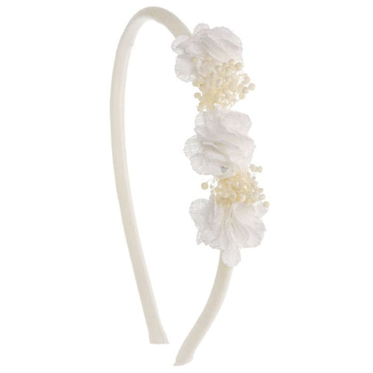 Headband with Javea Flowers & Gypso