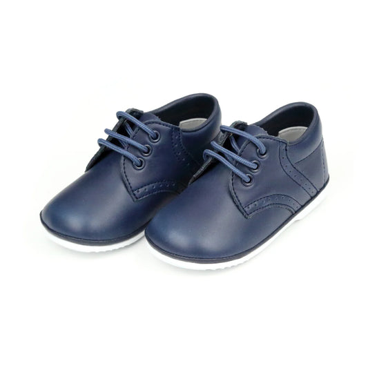 James Navy Leather Lace Up Shoe