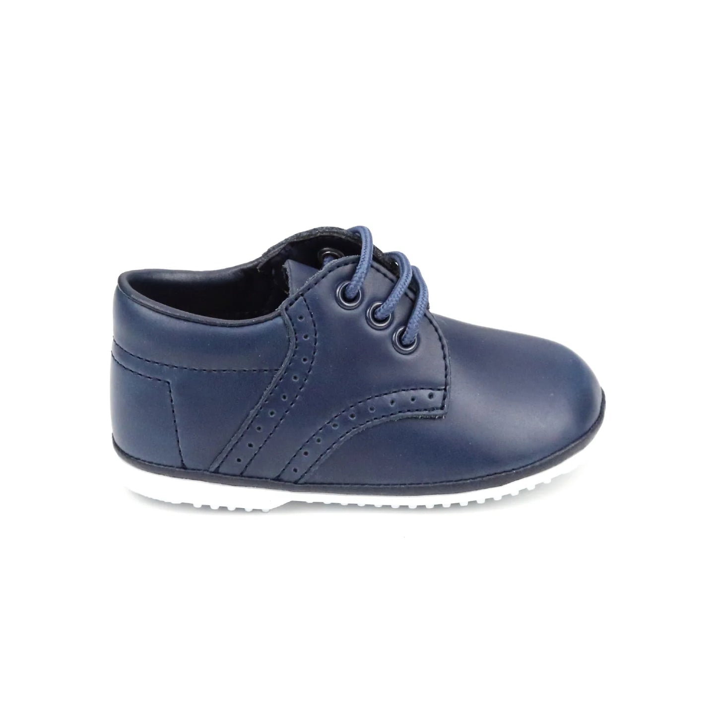 James Navy Leather Lace Up Shoe