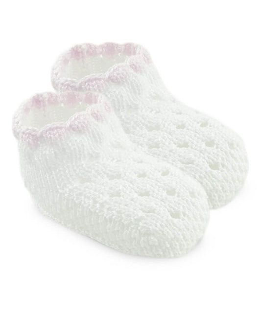 Pink Pointelle Bubble Bootie