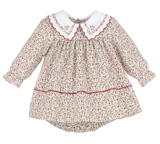 Red Claret Berries & Blooms Miller Dress