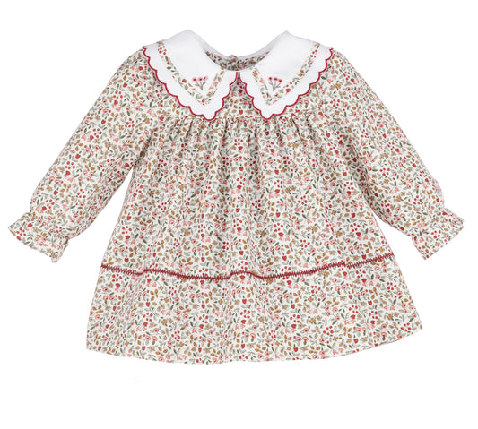 Red Claret Berries & Blooms Miller Dress