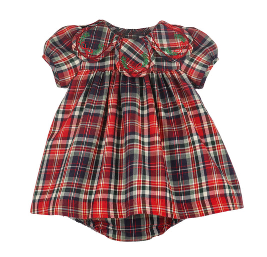 Red Evergreen Tartan Petal Float