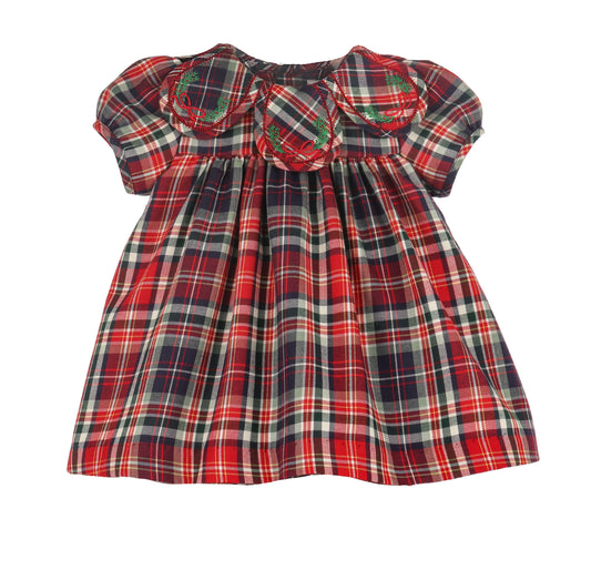 Red Evergreen Tartan Petal Float