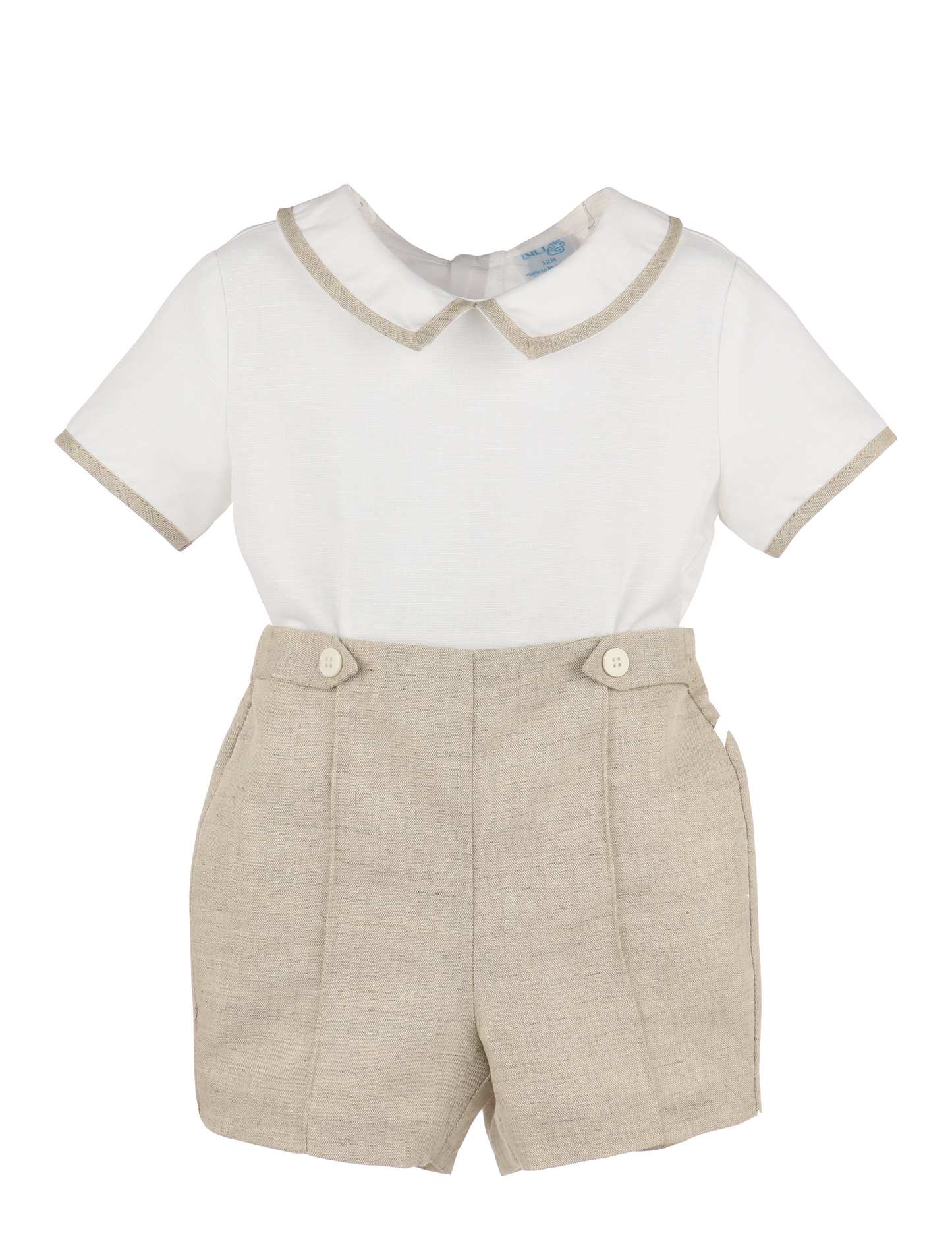 Ivory Linen Shorts Set