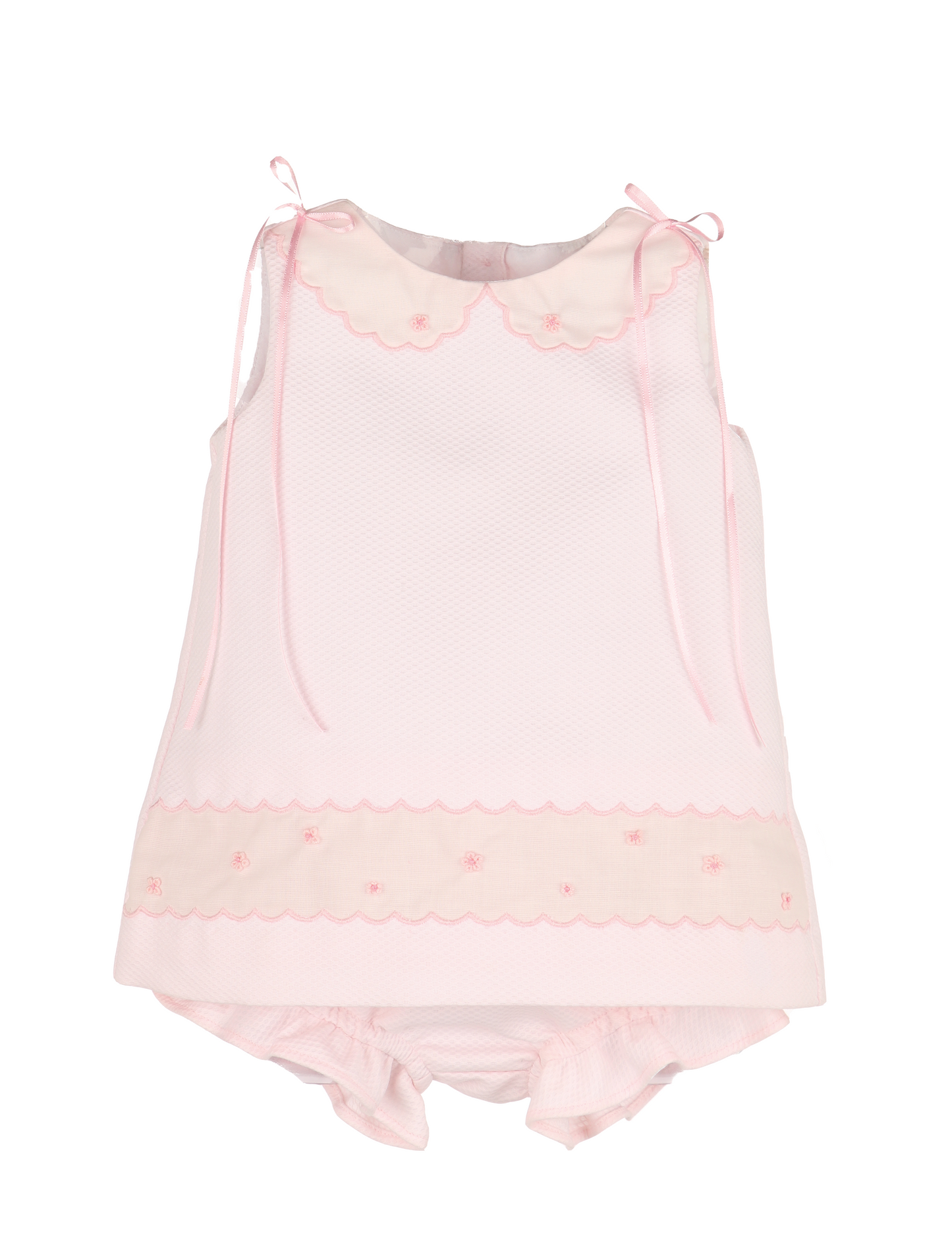 Pink Pique Collar Set