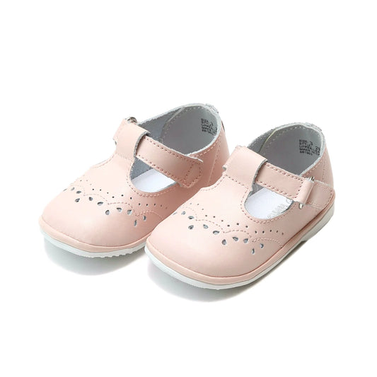Birdie Pink Leather T-Strap