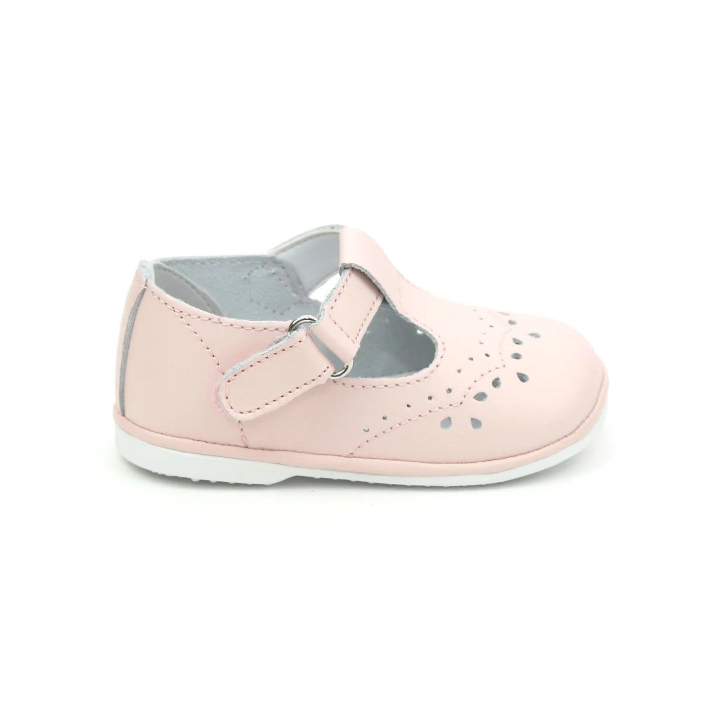 Birdie Pink Leather T-Strap