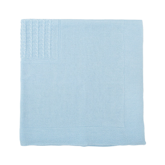 Cariño Knit Blanket Sky Blue 4322