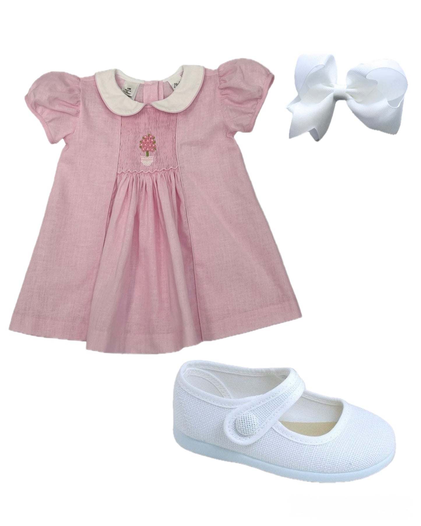 Pink Linen Hyacinth Dress