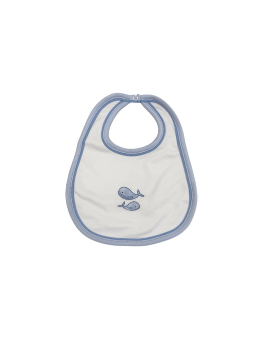 Azure Whales Blue Bib