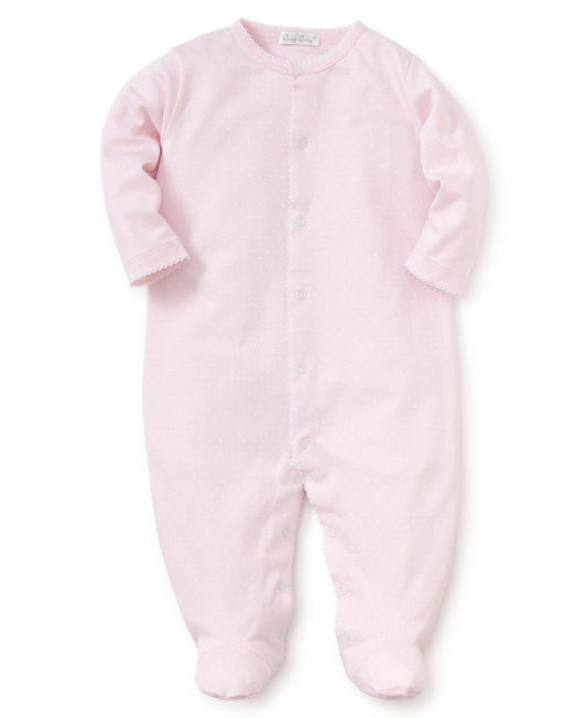 35704P - New Kissy Dots Print Footie - Pink/White