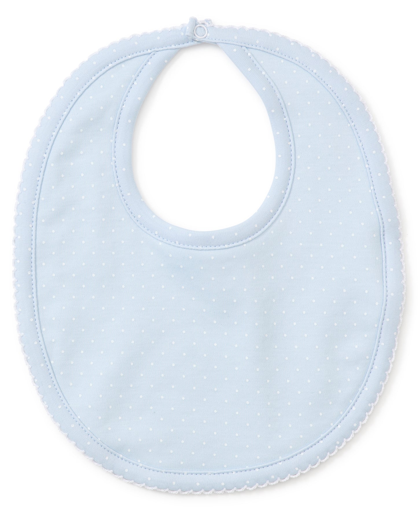 35713P - New Kissy Dots Print Bib - Light Blue/White