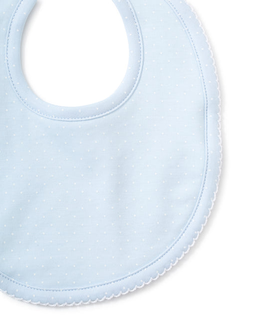 35713P - New Kissy Dots Print Bib - Light Blue/White