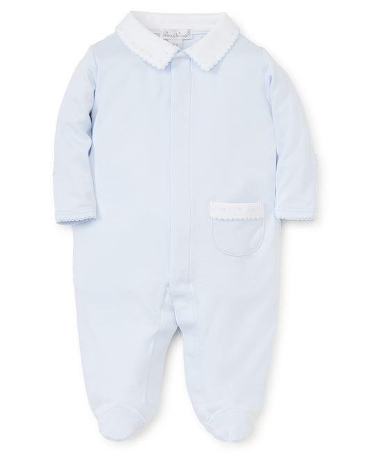 Light Blue New Beginnings Footie w/Collar