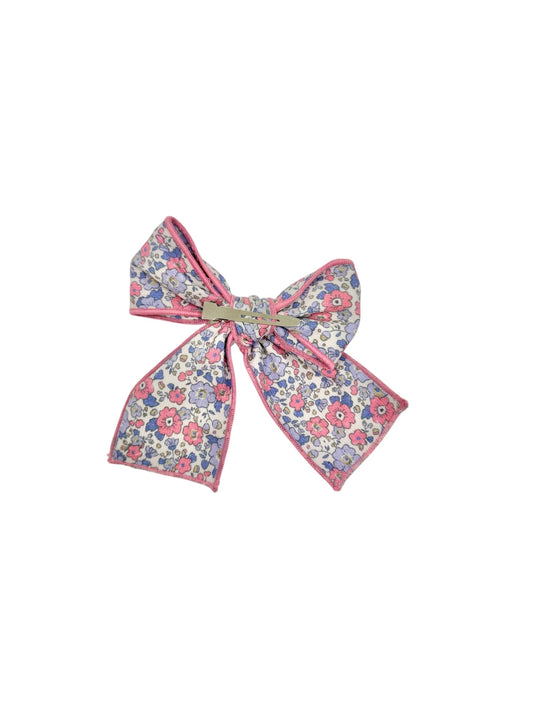 Pink Kensington Garden Flower Print Bow