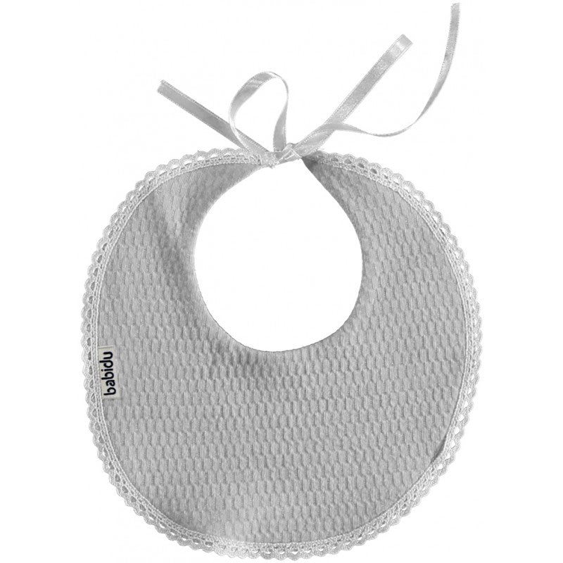 Louvre Round Bib - Grey 6291