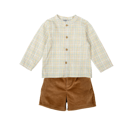 Atardecer Plaid Shorts Set 40635