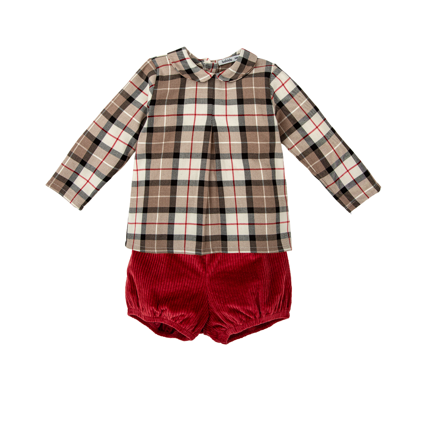 Senda Red Plaid Shorts Set 41634
