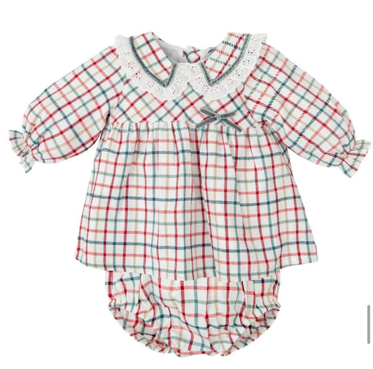 93662 Red Green Plaid Bloomer Set