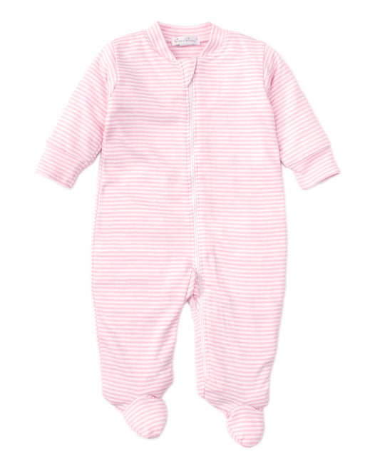 44104STZ - Stripes Footie w/ Zip - Pink