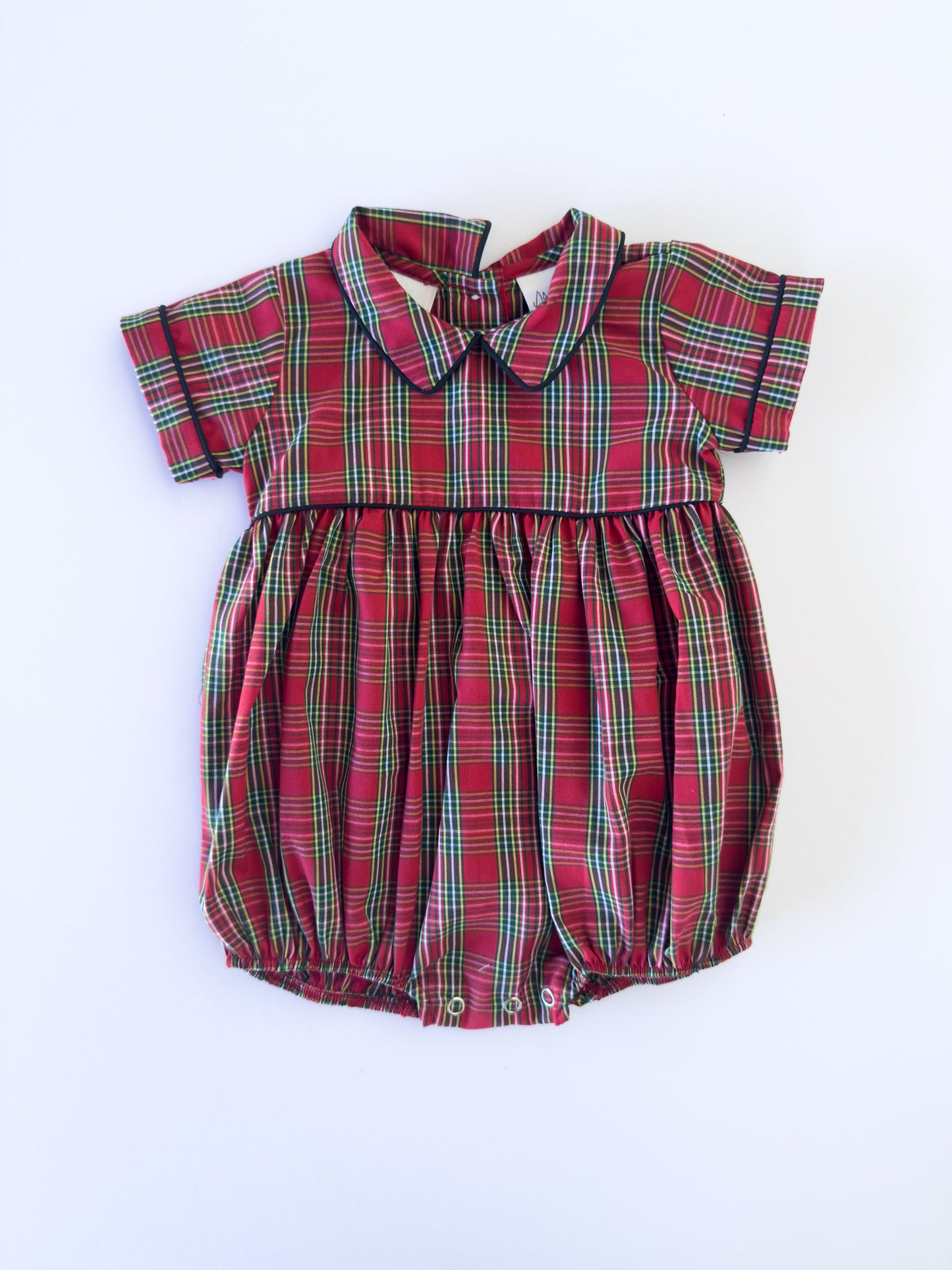 F00824-3 Red Plaid Romper