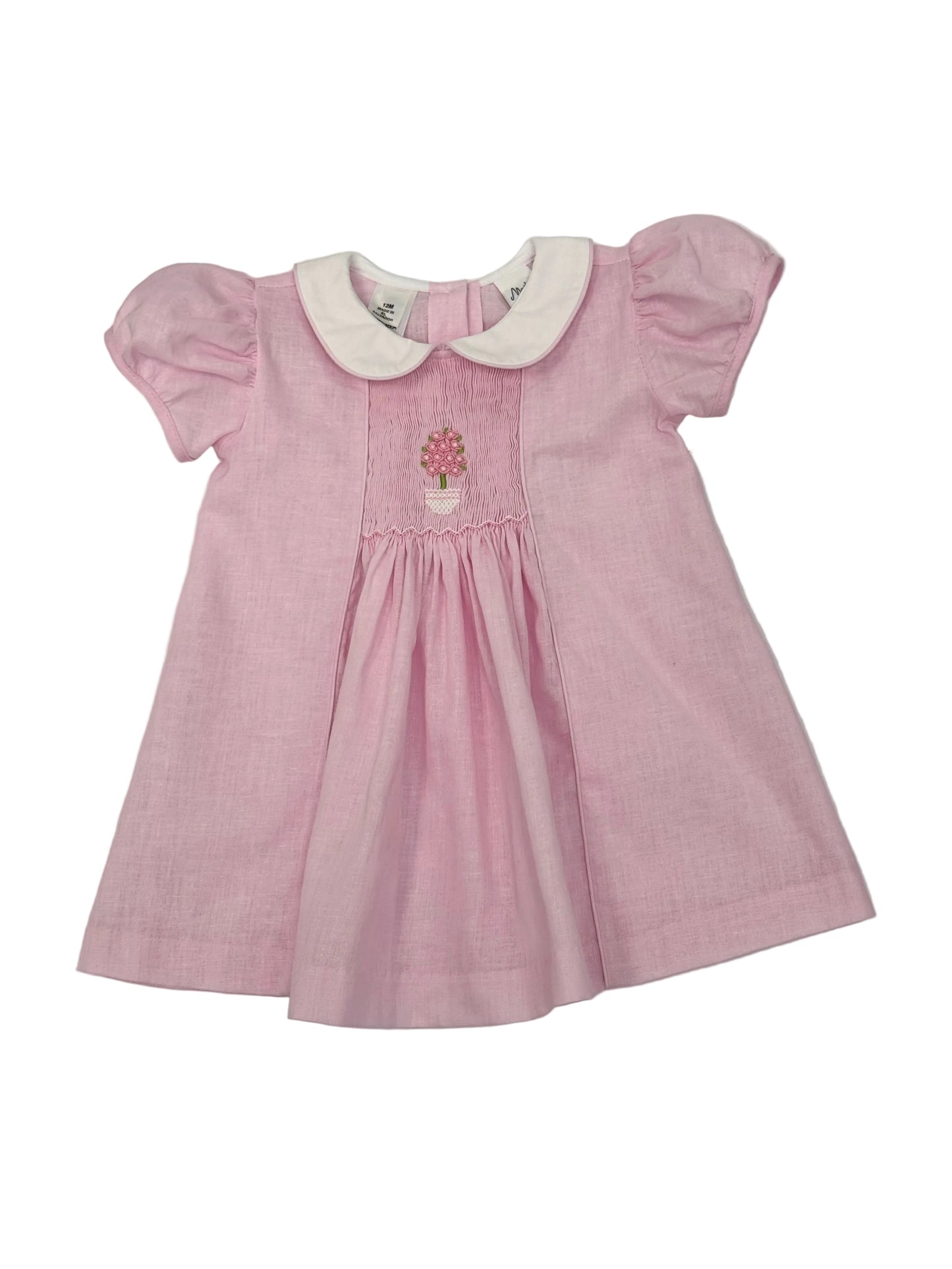 Pink Linen Hyacinth Dress