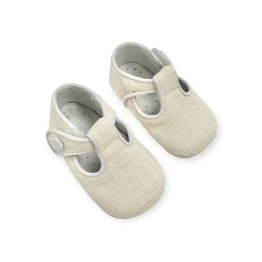White Linen T-Strap SB520