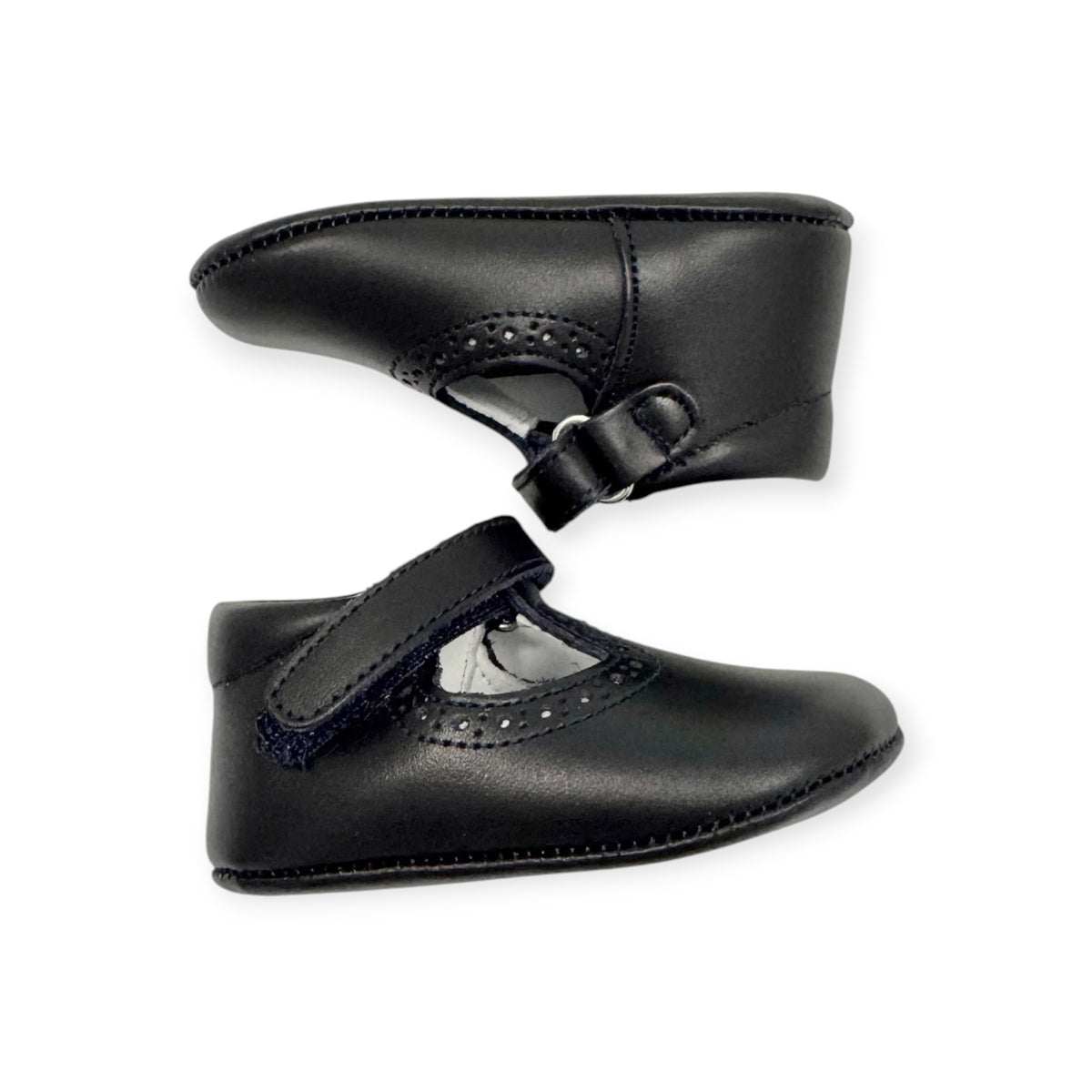 Dark Navy Leather T-Strap SB525