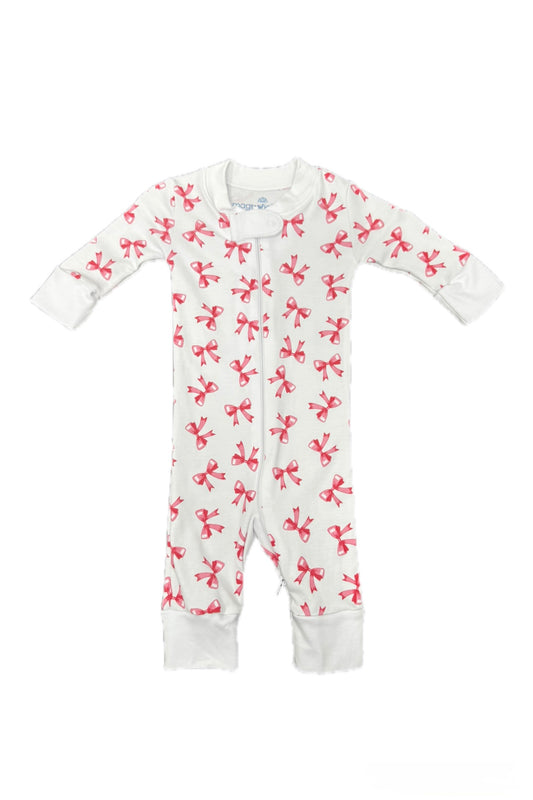Scarlet Bows Zipper Pajama