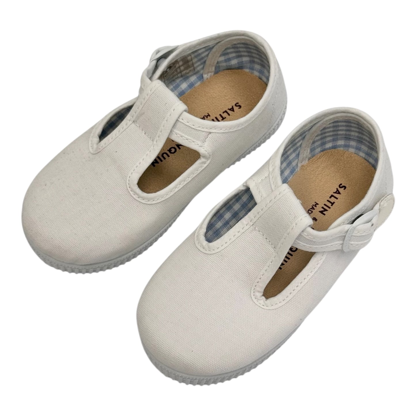 White T-Strap Canvas Sneaker