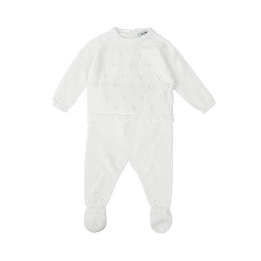 Primavera White Knit Cotton Set 50325