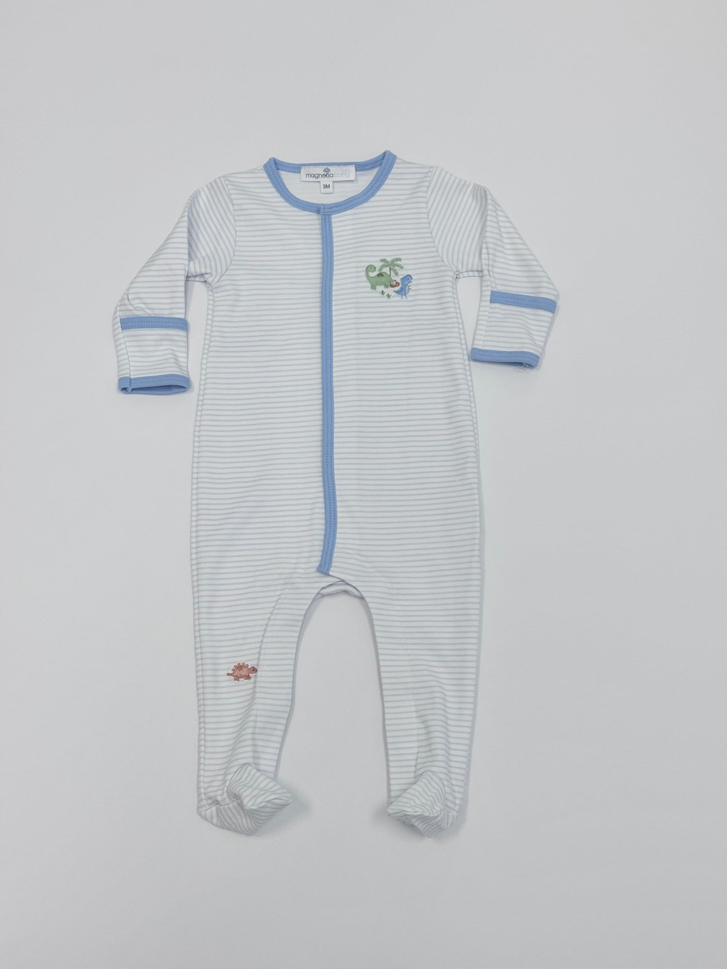 Dino Land Blue Emb Footie